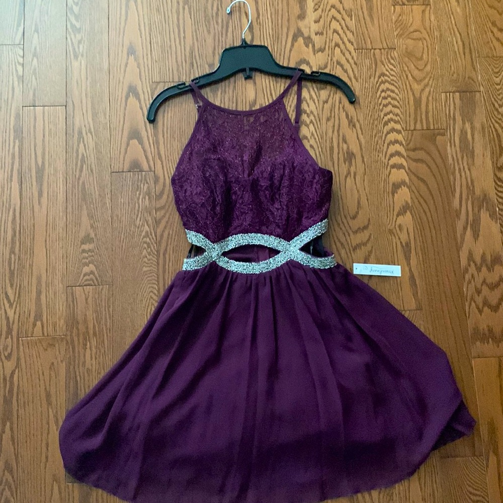 Burgundy party dress